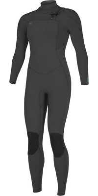 2024 O'Neill Womens Ninja 4/3mm Chest Zip GBS Wetsuit 5473 - Black